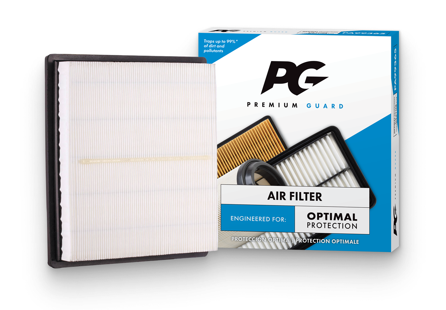 Premium Guard Air Filter packaging and filter